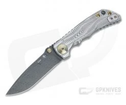 Spartan Harsey Folder Sound Wave Titanium Bronze Accents Special Edition w/ Nichols Damascus 045
