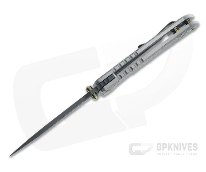 Spartan Harsey Folder Sound Wave Titanium Bronze Accents Special Edition w/ Nichols Damascus 045 - Image 3