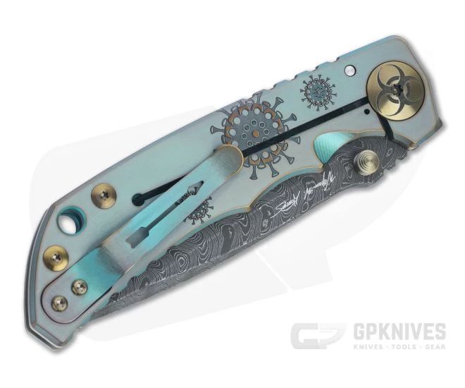 Spartan Harsey Folder Special Edition Plague Doctor Nichols Damascus Folder 049 - Image 2