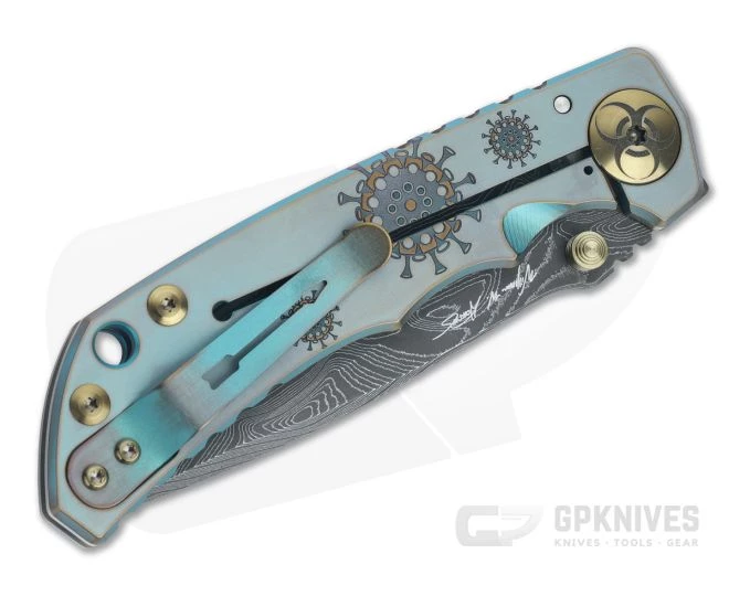 Spartan Harsey Folder Special Edition Plague Doctor Nichols Damascus Folder 051 - Image 2