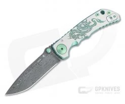 Spartan Harsey Folder Special Edition Green Dragon Nichols Damascus Folder 077