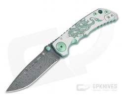 Spartan Harsey Folder Special Edition Green Dragon Nichols Damascus Folder 078