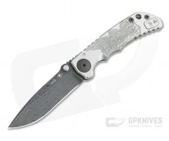 Spartan Harsey Folder Special Edition Black and Satin Saint Michael Nichols Damascus Folder 082