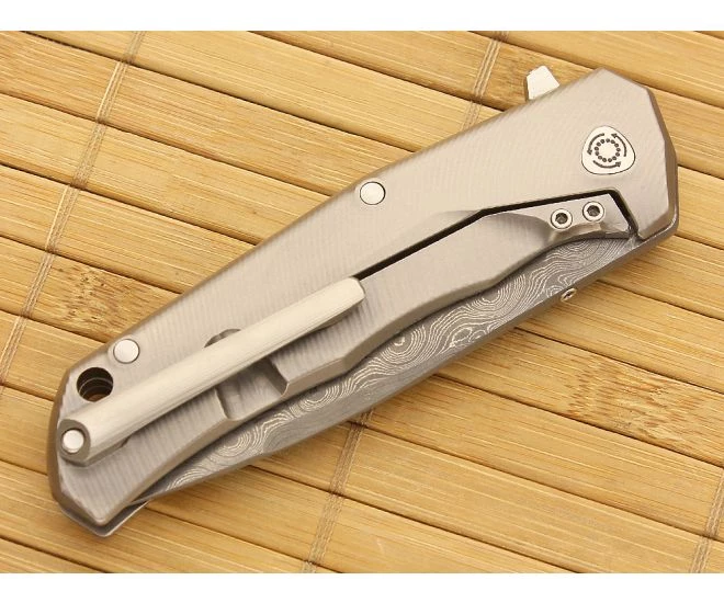 LionSteel TRE Gray Titanium & Raindrop Damascus - Image 2
