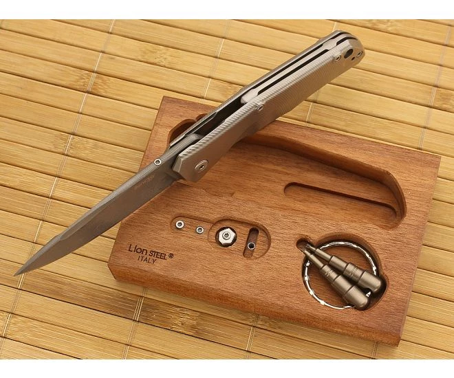 LionSteel TRE Gray Titanium & Raindrop Damascus - Image 3